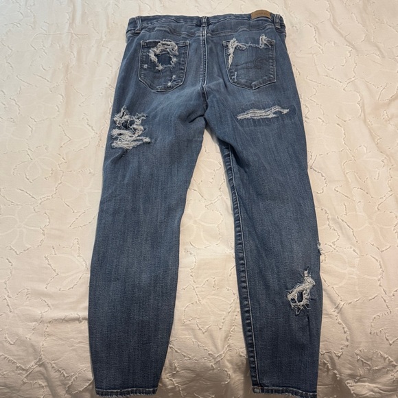 American Eagle Outfitters Ripped Skinny Jeans - Blue - Picture 5 of 6